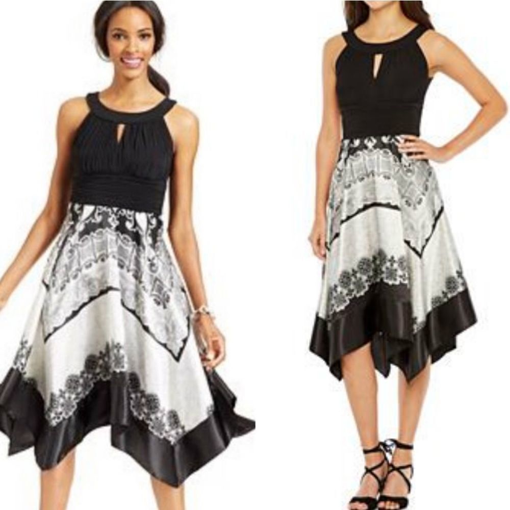 SIGNATURE by Sangria Melrose Handkerchief Dress